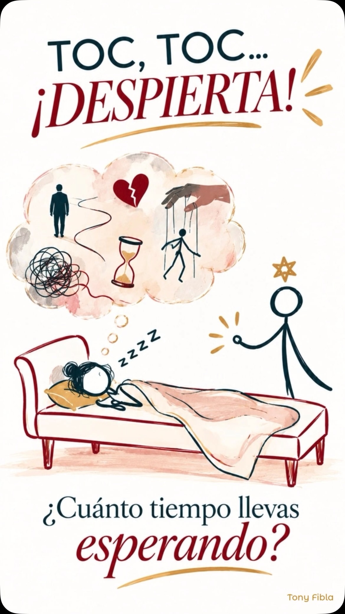 ¿Y TÚ, PARA CUÁNDO?

Tanto sostener. Tanto comprender. Tanto esperar que el otro cambie…

¿Y tus sueños? ¿Y tu vida?

No se trata de dejar de cuidar a los demás. Se trata de dejar de posponerte.

¿Y si utilizaras parte de esa energía para crear tu propia vida?

🎨 RITUAL DE ARTE SISTÉMICO

Dibuja dos círculos.

✦ En el primero: ¿En qué estoy poniendo mi energía?

✦ En el segundo: ¿Qué me gustaría empezar a crear para mí?

Únelos con una flecha y escribe una pequeña acción que puedas realizar esta semana.

No necesitas tenerlo todo resuelto para empezar.

❤️ Esta vez, la persona a la que vas a impulsar eres tú.

Arte Sistémico · Hacer visible lo invisible
Tony Fibla · Cerezas en la Nieve

#ArteSistémico #EstaVezMeElijoAMí #Creatividad #dependênciaemocional #autoestima